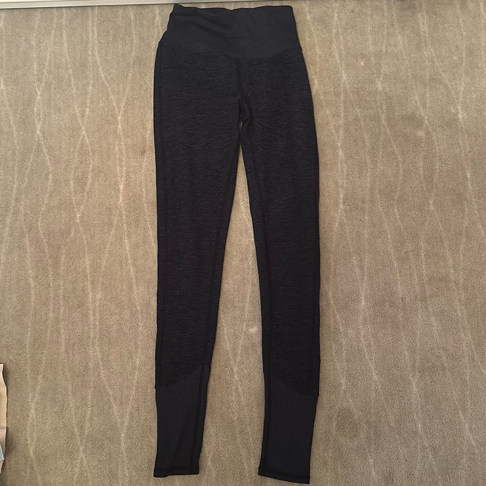 Navy Blue Heathered Alo Leggings XS
